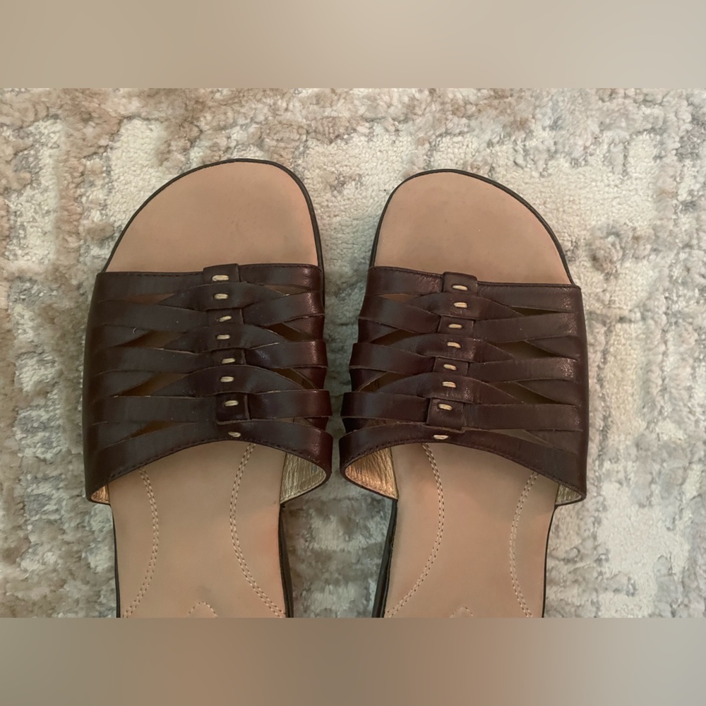 NEW DOCKERS WOMENS LEATHER STRAP SANDAL - size 8 - Picture 4 of 5